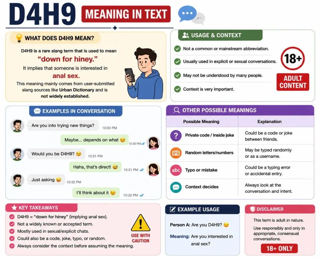 D4H9 Meaning in Text: What It Really Means Online