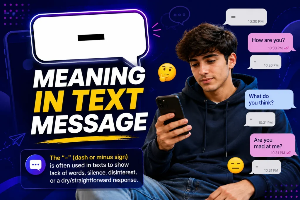 Meaning in Text Message: Dash Meaning Explained