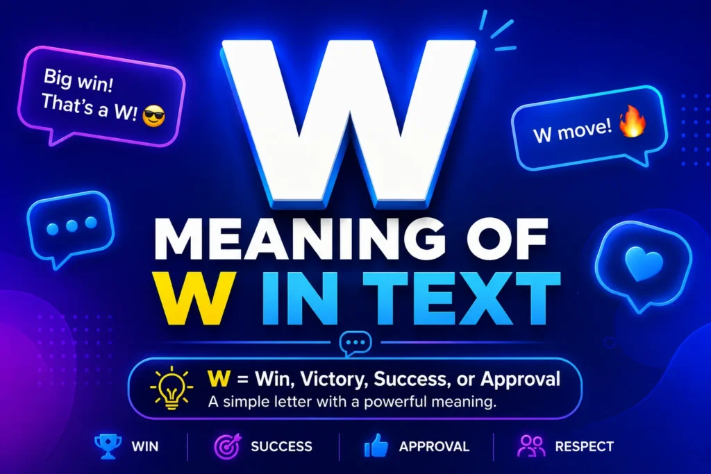 Meaning of W in Text: What Does W Mean in Messages?