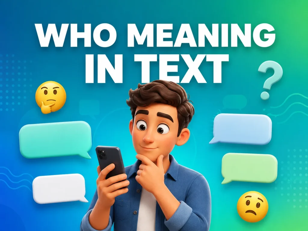 WHO Meaning in Text: Uses, Examples, and Replies