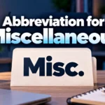 Abbreviation for Miscellaneous: Misc. or Misc?